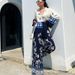 Women's clothing fashion positioning printed loose long-sleeved tops wide-leg pants two-piece set_mkmklike.com