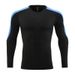 Men's Clothing Tights Long-Sleeved T-Shirt High Elastic Quick-Drying Breathable Sports Running Training Fitness Clothes Round Neck_mkmklike.com