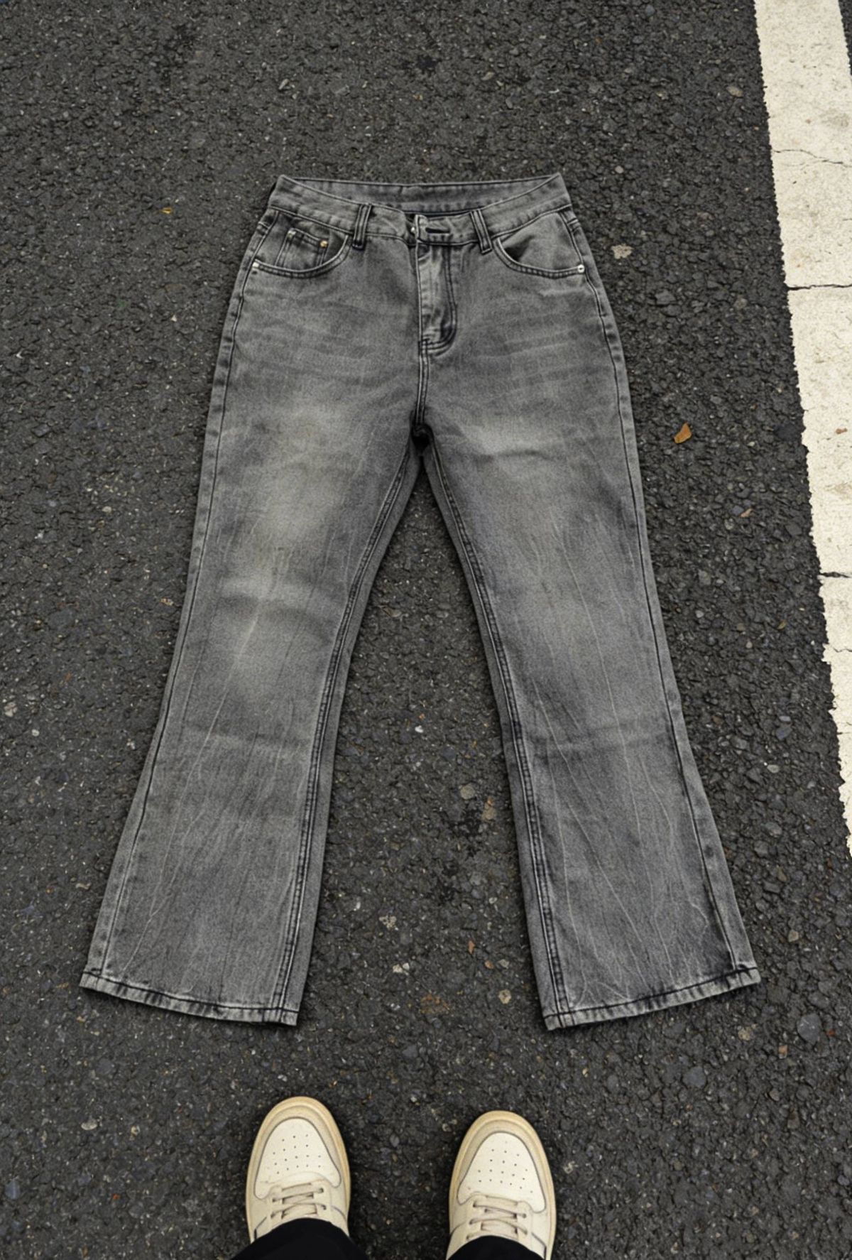 Men's Clothing Fashion Brand White And Black Handsome Jeans Men's Slim Fit Skinny Nine Point Boys' Pants Trousers Casual Pants Spring_mkmklike.com