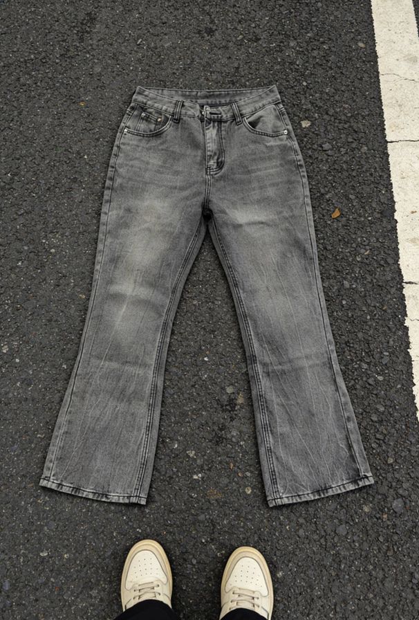 Men's Clothing Fashion Brand White And Black Handsome Jeans Men's Slim Fit Skinny Nine Point Boys' Pants Trousers Casual Pants Spring_mkmklike.com