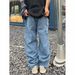 American High Embroidered Jeans Unisex Vibe Street Hip Hop Loose Straight Versatile Long Pants Trendy_mkmklike.com