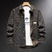 Pulse Pulse European American High Denim Jacket For Men, Spring And Autumn Retro Design Jacquard Loose Jacket, Stylish_mkmklike.com
