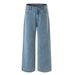 Punk Washed Vintage Jeans Men's Trendy Loose Straight Long Paint Splatter Ink Splash Wide Leg Pants_mkmklike.com