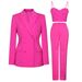 Women's clothing new high-quality casual temperament commuting fashion OL professional women's suit bra pants suit_mkmklike.com