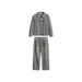 Men's Hong Kong Style Patchwork Denim Jacket Distressed Washed Casual Spring Autumn Midweight Straight Leg Jeans Two Piece Set_mkmklike.com