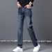 2026 Autumn/Winter New Foreign Trade Brand Men's Jeans, Business Loose Straight High-Waisted Cotton Casual Trendy Pants_mkmklike.com