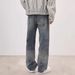 Men's Clothing High Street Retro Washed Hole Straight Jeans Men's Style Old Cleanfit Loose Wide Leg Casual Trousers Trend_mkmklike.com