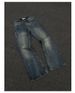 Sunset Smudge Washed Old Leg Trim Slightly Pulled Loose Jeans_mkmklike.com