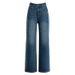 Xinge Niche Design Straight-Leg Jeans For Women, New Spring Collection, Patchwork Shadow Slimming High-Waisted Washed_mkmklike.com