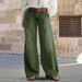 Women's High-Waisted Wide-Leg Jeans – Vintage Washed Denim With Multi-Button Detail For Casual & Streetwear_mkmklike.com