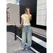 ICC Early Spring New Vintage Distressed Wide-leg Jeans For Women, High Street Style, Guangzhou Thirteen Lines 10736_mkmklike.com