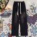 Men's Light Wash Retro Harem Jeans Loose Straight Leg Casual Wide Leg Cropped Trousers_mkmklike.com