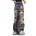 Pulse Ripped Jeans Style Washed Vintage Men's Spring Autumn Straight Loose European American High Street Vibe Long Pants_mkmklike.com