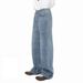 Men's Korean Style Washed Denim Jeans - Classic Straight Leg With Fleece Lining & Elastic Waist For Winter Comfort_mkmklike.com