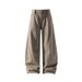 American-style Brown Jeans For Men And Women, Autumn Trendy Cleanfit Washed Casual Pa, Vintage Straight-leg Flared_mkmklike.com