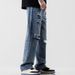 Mode Vintage Jeans Herren Streetwear Zerrissen Lose Hip Hop Loch Hose Lässig Gerade Männliche Kleidung Breite Jeans Hose_mkmklike.com