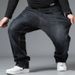 Men's Clothing Autumn And Winter Loose Jeans Men's Elastic Plus Fat Men's Large Size Straight Casual Men's Pants Fat Men Plus Fat Pants_mkmklike.com