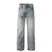 "Men's Rhinestone Jeans – Straight & Relaxed Fit, Trendy Embellished Denim For Casual & Streetwear"_mkmklike.com