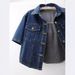 Chicco 2023 Summer New Versatile Sleeve Denim Jacket Women, Short Loose Korean Style Top, Small Shawl Cardigan For Outerwear_mkmklike.com