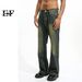 EF JEANS | 2023 New American Retro White Slightly Pulled Pants Slim Washed Straight Wide-leg Jeans Men_mkmklike.com