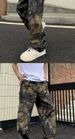 Urban Camo Cargo Jeans – Men’s Distressed Branch Print Streetwear Pants (S-3XL, Oversized Fit, Unisex High Fashion)_mkmklike.com