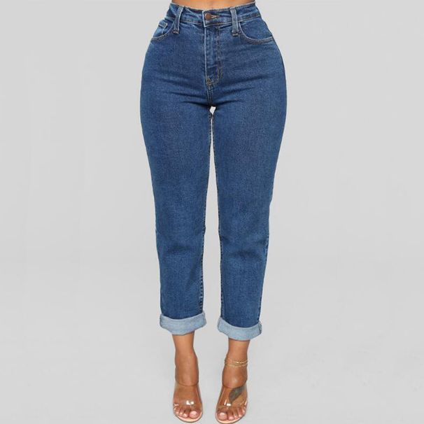 Women's Clothing New Jeans Loose High Waist Nine Points Straight Pants_mkmklike.com