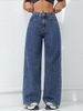 K American Wide Leg Jeans Women's New Loose And Slimming Straight Leg Denim Pants With Floor Length_mkmklike.com