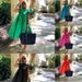 European and American style women's loose pleated short-sleeved dress women's solid color casual dress short skirt_mkmklike.com