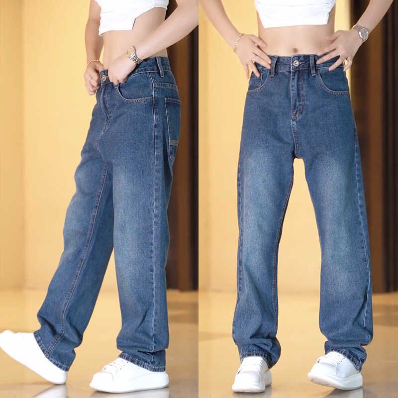 Men's Loose Fitting Wide Leg Jeans Korean Style Casual Versatile Stylish Handsome Spring Summer Clothing_mkmklike.com