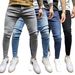 Classic Four-color Style Of Elasticized Tight-fitting Skinny Jeans For Men From Europe And America_mkmklike.com
