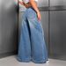 Women's Retro High Street Wide Leg Jeans Solid Color Casual Fashion Office Lady Style Spring Autumn Regular Fit Cotton Denim_mkmklike.com