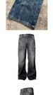 Streetwear High-Waist Straight-Leg Jeans For Teens – Trendy Washed Denim Pants With Stretch, Casual & Urban Style_mkmklike.com