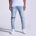New Jeans, Casual Slim Fit, Small Feet, Men's Perforated Pants, Versatile Style_mkmklike.com