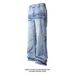 Men's Clothing Cat Whisker Wash Bootcut Jeans – Vintage Black & Blue Denim Pants, High Street Style, Mid-Rise Comfort & Stretch Fit For Urban Fashion_mkmklike.com