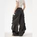 Unisex Multi Pocket Cargo Jeans Straight Leg Loose Fit Wide Leg American High Street Style Trendy Versatile Edgy And Stylish Men's Denim_mkmklike.com