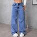 Women's High-Waisted Straight-Leg Jeans – Sweet & Edgy Stretch Denim Pants (Casual & Chic, Perfect For Streetwear & Office Looks)_mkmklike.com