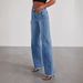 Women's Clothing Loose Wide Leg Side Seam Stitching Frayed Hem Jeans_mkmklike.com