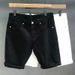 Men's Clothing Simple White Denim Shorts For Men Summer Thin Style Slim Fit Trendy Brand Color Clothing For Formal & Casual_mkmklike.com