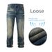 Men's Classic Straight Fit Relaxed Jeans - Comfortable Stretch Denim Pants For Casual & Office Wear (Light Blue, Sizes 30-46)_mkmklike.com