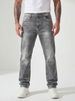 Men's Slim Fit Straight Leg Trousers Snowflake Pattern American Retro CleanFit High Street Style for Commuting_mkmklike.com