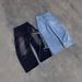 Women's High-Waisted Printed Denim Jeans Loose Fit Straight Leg Wide Leg Pants Machine Washable Trendy_mkmklike.com