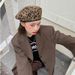 Hot Sale Women's New Wool Beret Ladies Winter Casual Fashion Leopard Hat Spring Autumn Female Windproof Keep Warm Solid Flat Cap_mkmklike.com