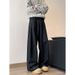 Denim Black Scimitar Jeans Men's Spring And Autumn Cleanfit Old Money Style Pants Straight Loose Wide Leg Trousers_mkmklike.com