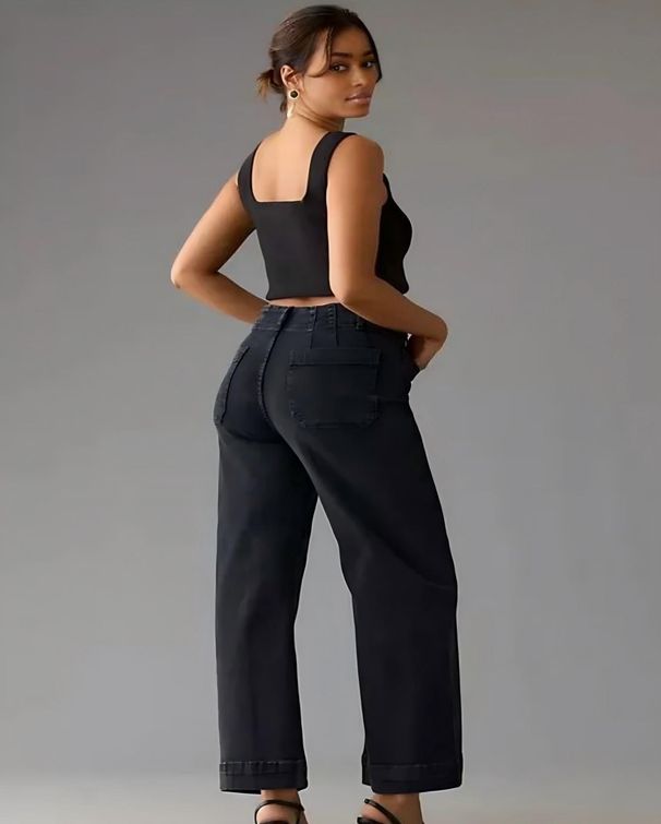 Women’s Clothing Straight Wide Leg Women's Jeans Make You Look Taller And Thinner_mkmklike.com