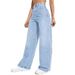 Women's High Waist Straight Leg Jeans - Classic Denim Pants For Office & Casual Wear_mkmklike.com