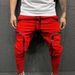 Men's Clothing Men's Hot School Bag Pocket Fitness Drawstring Small Feet Zipper Patch Pocket Slim Fit Sweatpants_mkmklike.com