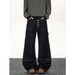 Men's Black High-Street Cargo Jeans – Relaxed Straight Fit With Button Fly (S-3XL)_mkmklike.com