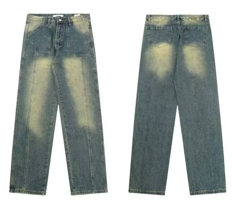 Streetwear Jeans – Oversized Straight-Leg Denim Pants With Vintage Wash (S-3XL, Retro Blue, Unisex Baggy Fit, Cotton Comfort, Urban Vibe Essential)_mkmklike.com