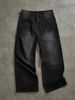 High Street Retro Washed Distressed Jeans Loose Straight Leg Wide Leg Trousers Trendy Brand Floor Length For Teenagers Men_mkmklike.com