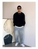 Men's Light Blue Relaxed Fit Straight Leg Jeans - Vintage Washed American Casual Loose Denim Pants For Big & Tall_mkmklike.com